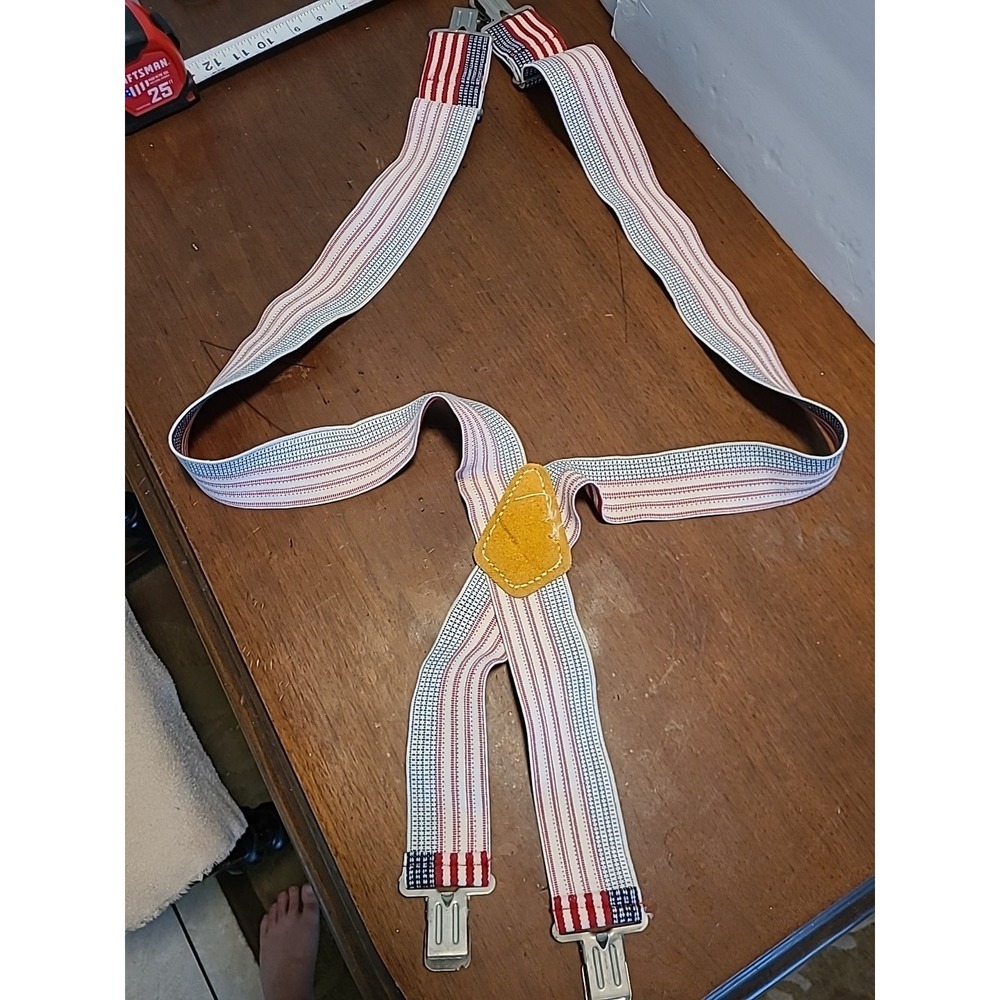 CLC Custom LeatherCraft 110USA United States Flag Adjustable Elastic Suspenders - Picture 7 of 8